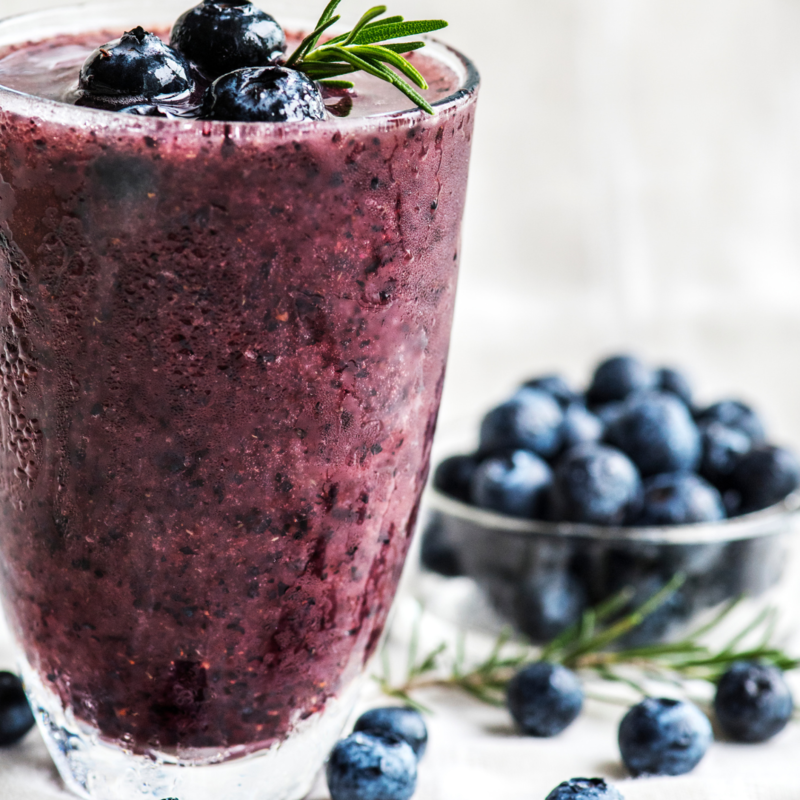 Suco de Mirtilo com Chia